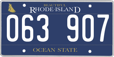 RI license plate 063907