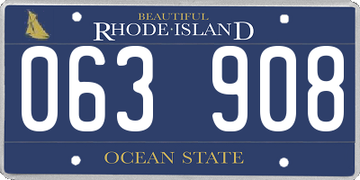 RI license plate 063908