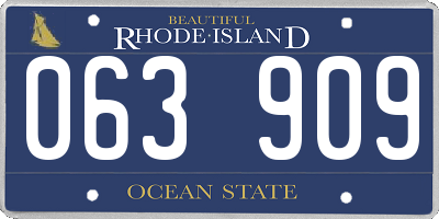 RI license plate 063909