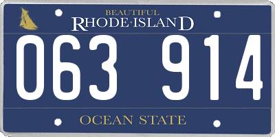 RI license plate 063914