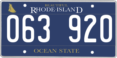 RI license plate 063920