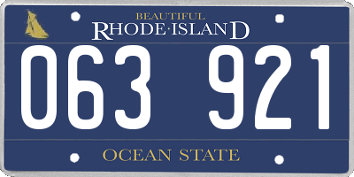 RI license plate 063921