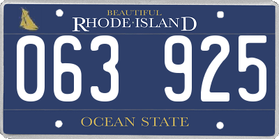 RI license plate 063925
