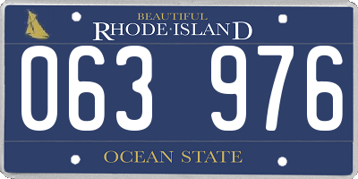RI license plate 063976
