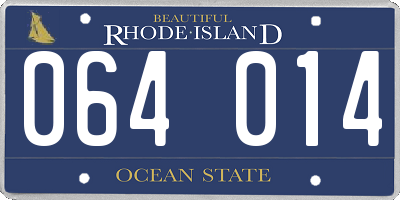 RI license plate 064014