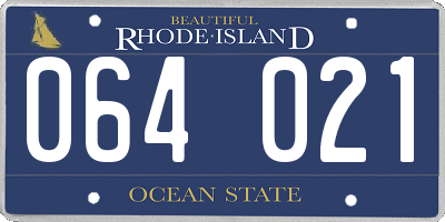 RI license plate 064021