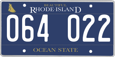 RI license plate 064022