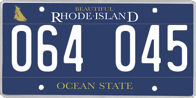 RI license plate 064045