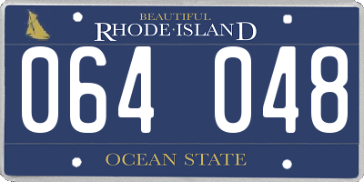 RI license plate 064048