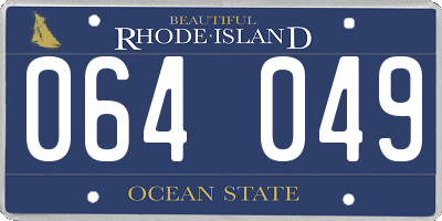 RI license plate 064049