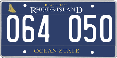 RI license plate 064050