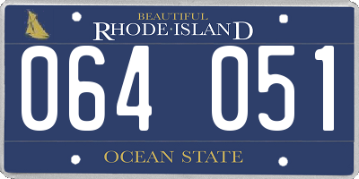 RI license plate 064051