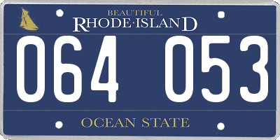 RI license plate 064053