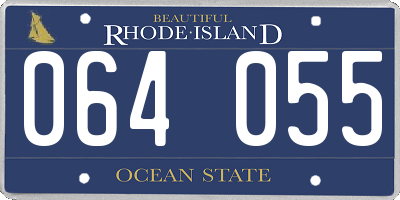 RI license plate 064055
