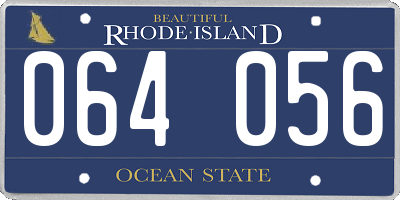 RI license plate 064056