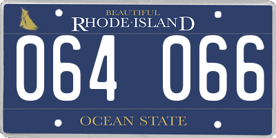 RI license plate 064066