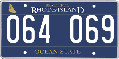 RI license plate 064069