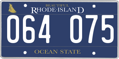 RI license plate 064075