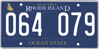RI license plate 064079