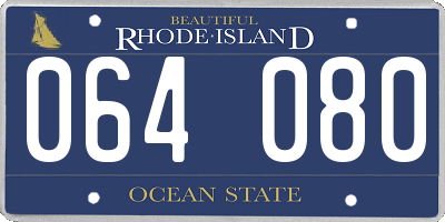 RI license plate 064080