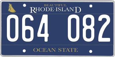 RI license plate 064082