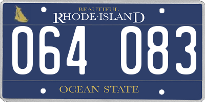 RI license plate 064083