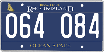 RI license plate 064084
