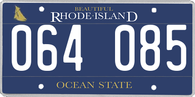 RI license plate 064085