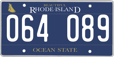 RI license plate 064089