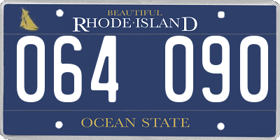 RI license plate 064090