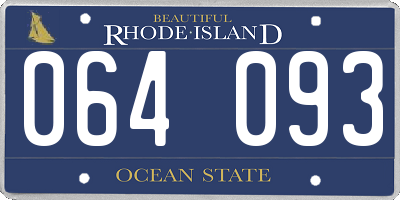 RI license plate 064093