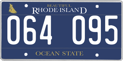 RI license plate 064095