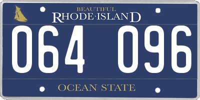 RI license plate 064096