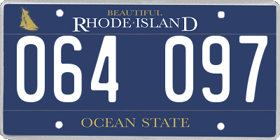 RI license plate 064097