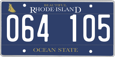 RI license plate 064105