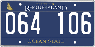 RI license plate 064106