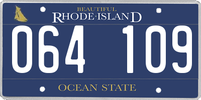 RI license plate 064109