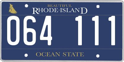 RI license plate 064111