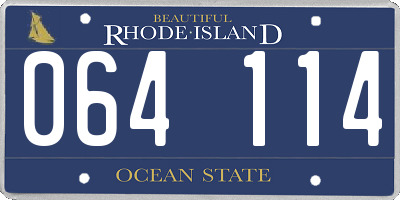 RI license plate 064114
