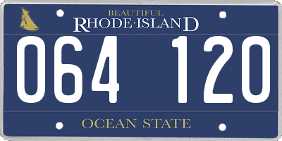 RI license plate 064120
