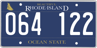 RI license plate 064122