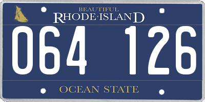 RI license plate 064126