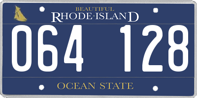 RI license plate 064128