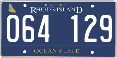RI license plate 064129