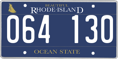 RI license plate 064130
