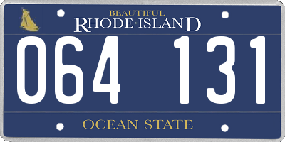 RI license plate 064131