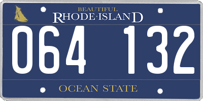 RI license plate 064132