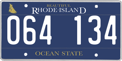 RI license plate 064134