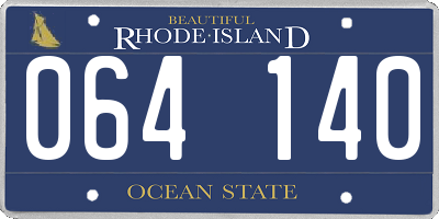 RI license plate 064140
