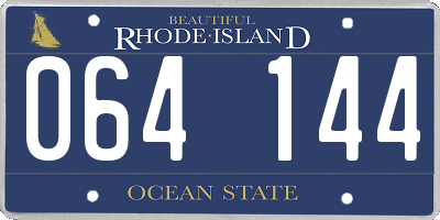 RI license plate 064144